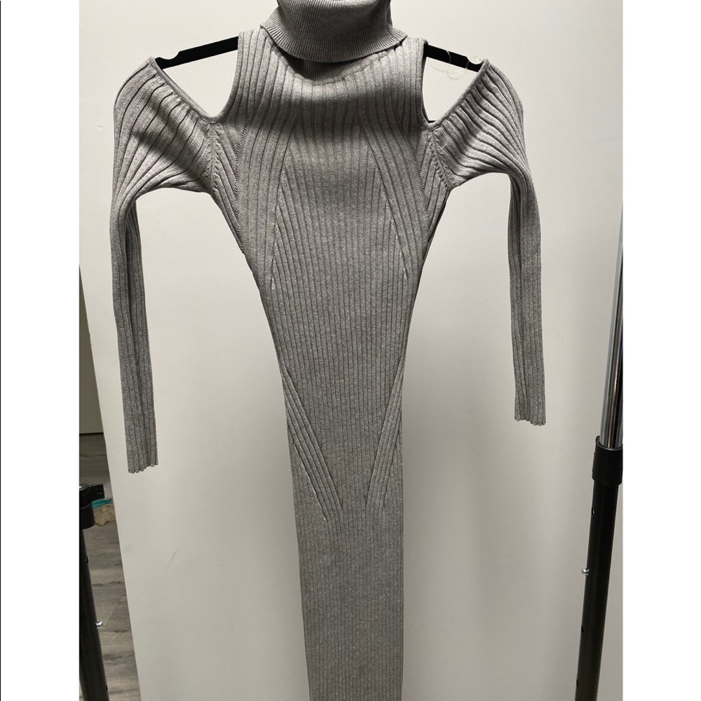 Grey sweater dress